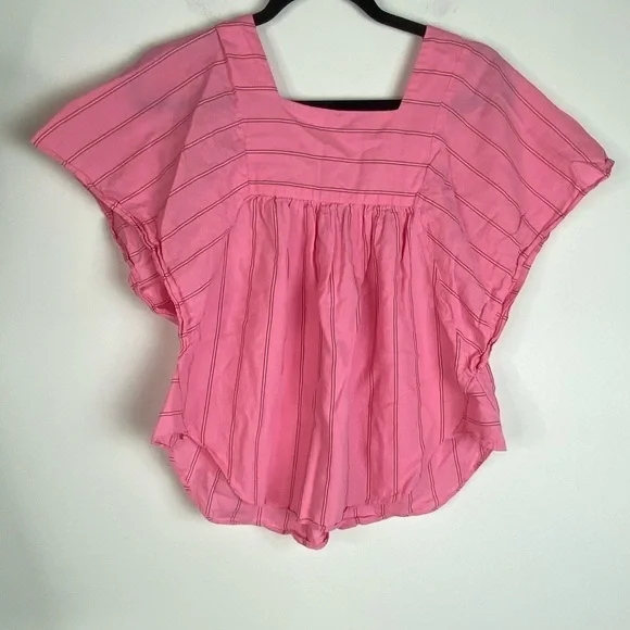 Madewell Butterfly Striped Top Cecilia Stripe XS Pink - Picture 3 of 7